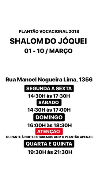 Vocacional shalom teresina