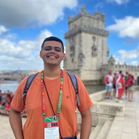 Jacson na Torre de Belém, Lisboa Foto: Arquivo Pessoal