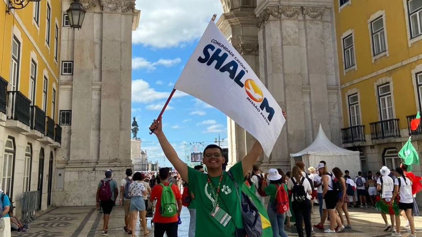 Jacson na Praça do Comércio em Lisboa